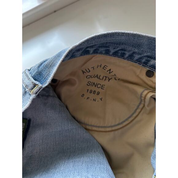 Gap Jeans 1969 Mens 34X32 Blue Denim Straight Medium Wash Streetwear Work Casual - Picture 7 of 12